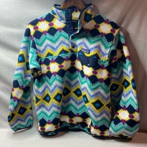 Patagonia Synchilla t-snap aztec pullover size medium